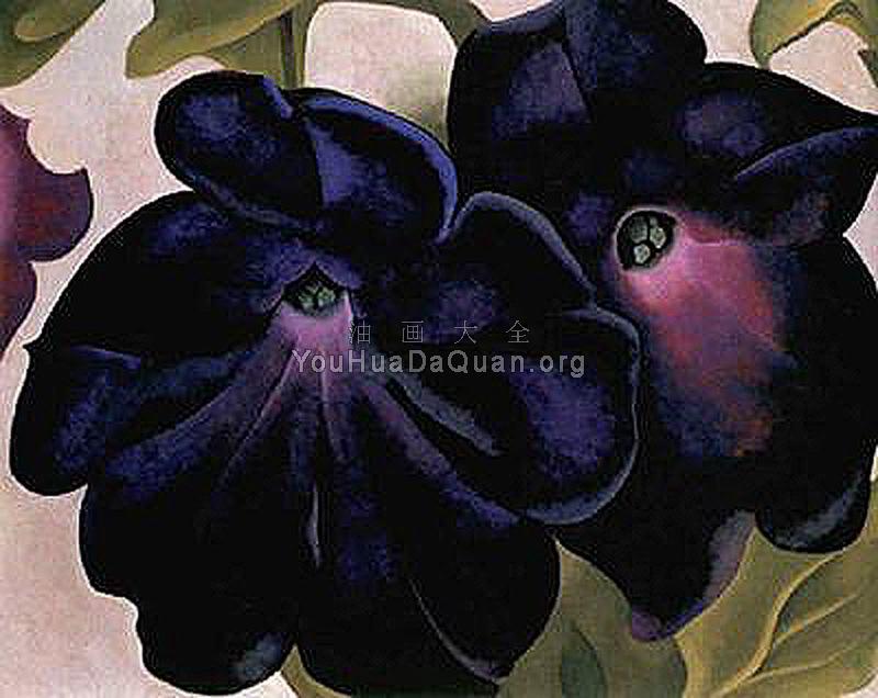 Black and Purple Petunias - 乔治亚·奥基夫